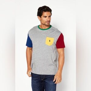 POLO RALPH LAUREN colorblock Classic Fit Jersey Pocket T-Shirt